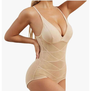 NEW Shapewear Bodysuits Tummy Control U Neck Short Trainer 2X